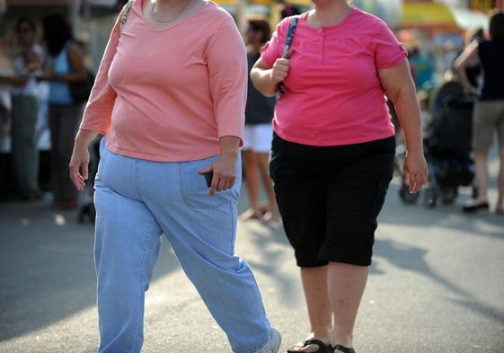 Dos mujeres obesas.