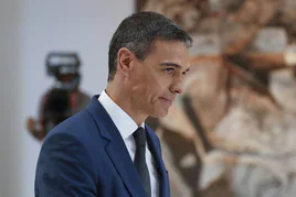 El presidente del Gobierno, Pedro Sánchez, tras terminar el balance del curso político antes del paréntesis de agosto.