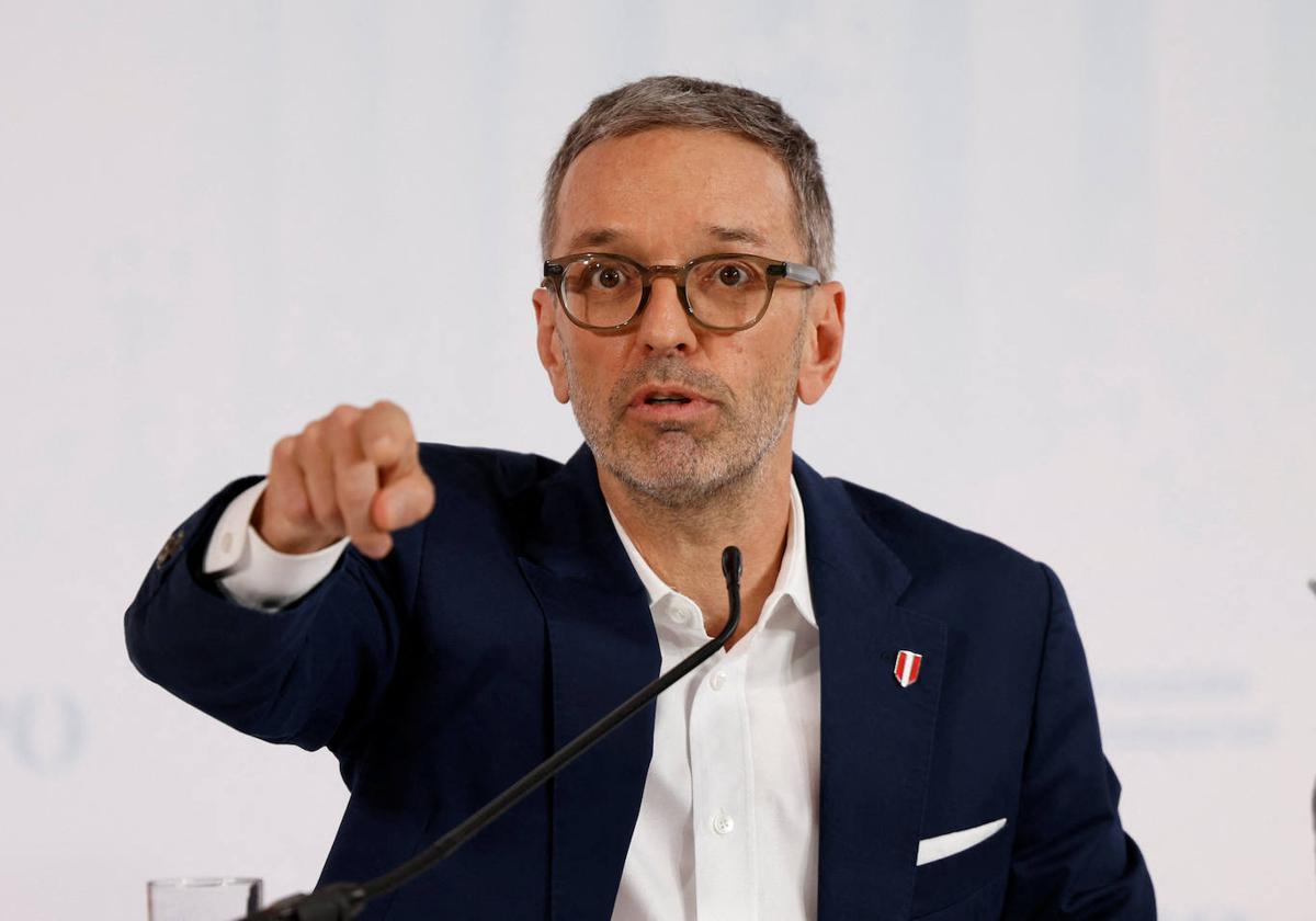 El líder del Partido de la Libertad de Austria, Herbert Kickl.