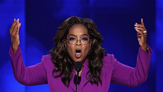 La reina de la televisión Oprah Winfrey y un bromista Bill Clinton avalan a un emocionado Tim Walz