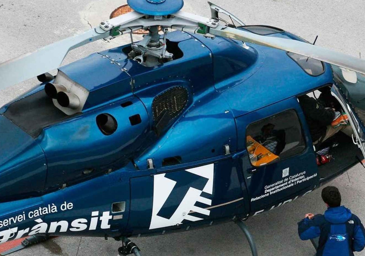 Helicóptero del SCT.