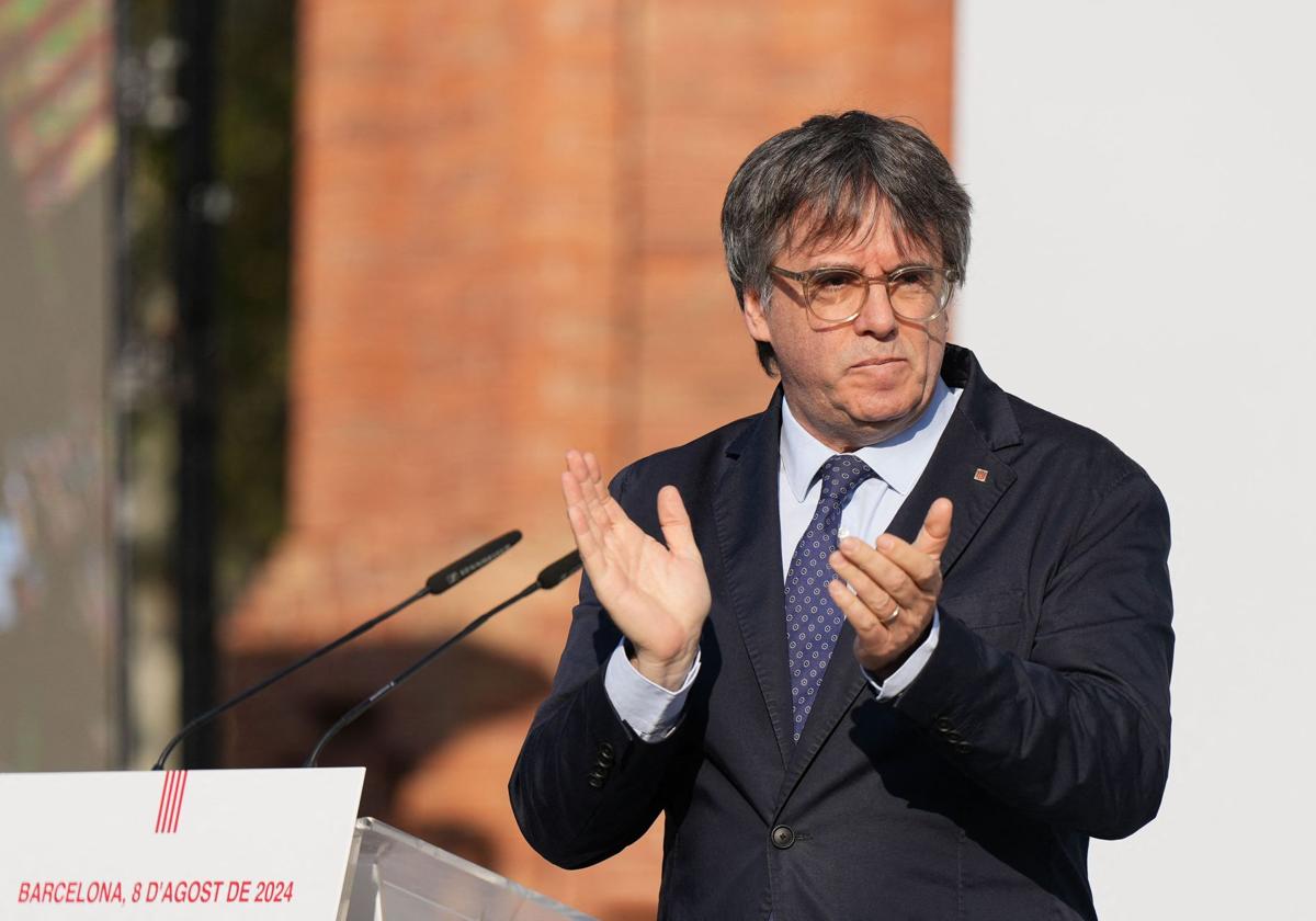 Carles Puigdemont, el 8 de agosto en Barcelona.