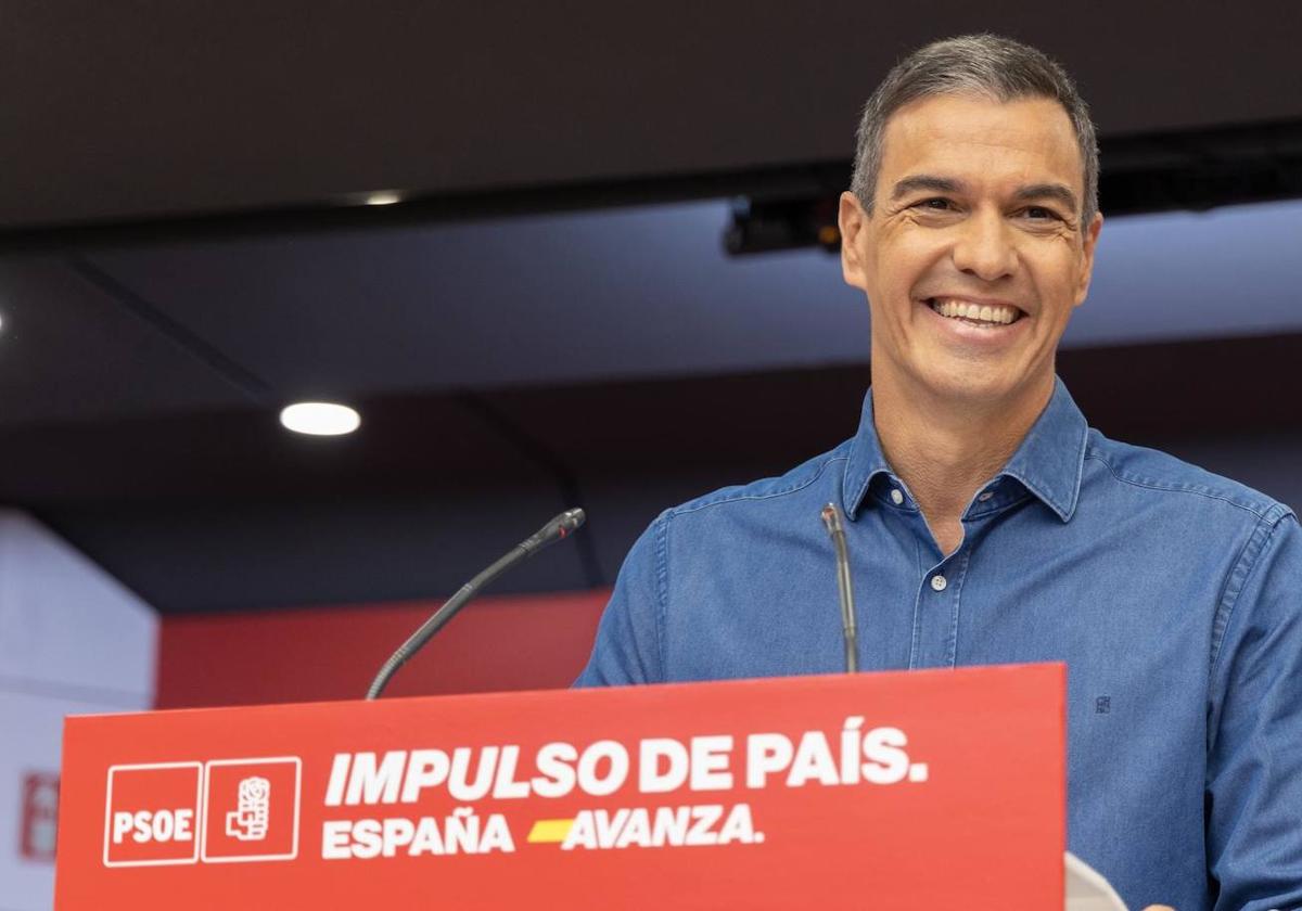 El líder socialista y presidente del Gobierno, Pedro Sánchez.