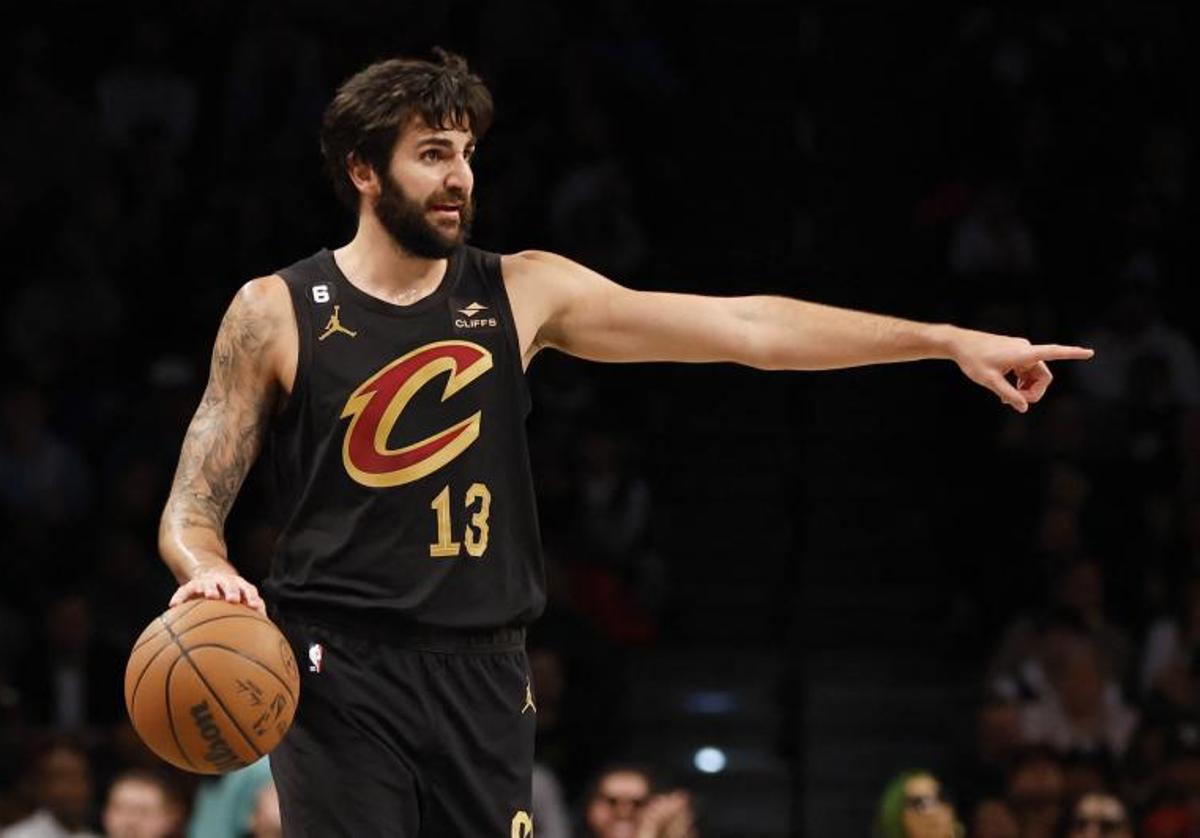 Ricky Rubio, jugando unos de sus últimos partidos en la NBA con los Cleveland Cavalier
