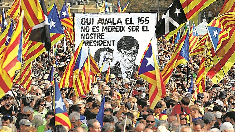 Una Diada desfondada clama contra la desunión que favorece al «españolismo»