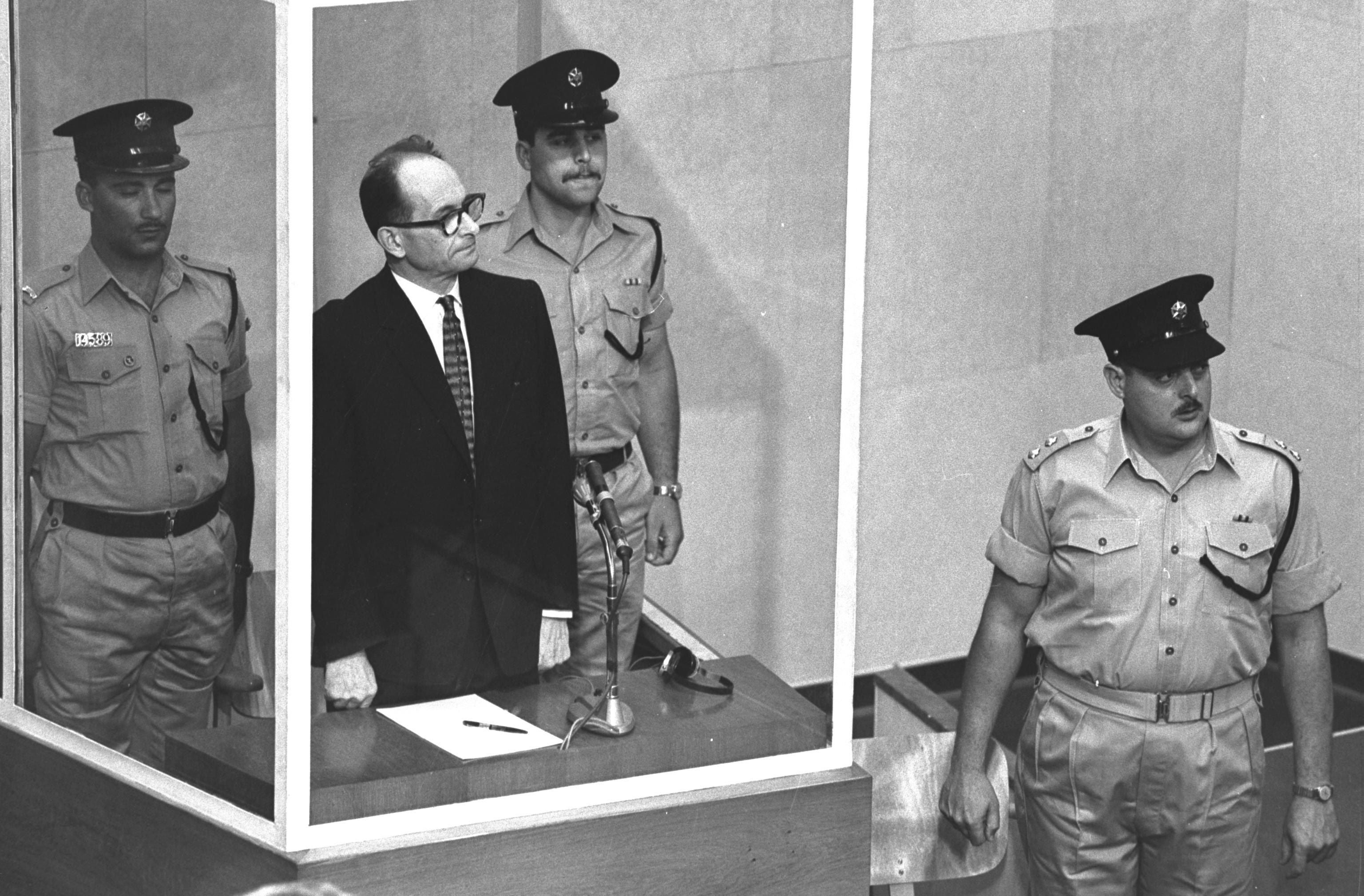 Juicio al jerarca nazi Adolf Eichmann.