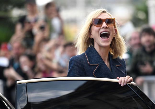 Cate Blanchett a su llegada al hotel María Cristina.