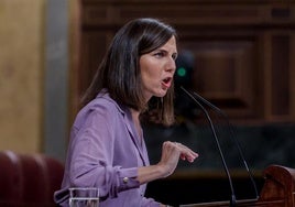 Ione Belarra interviene en el pleno del Congreso de los Diputados.