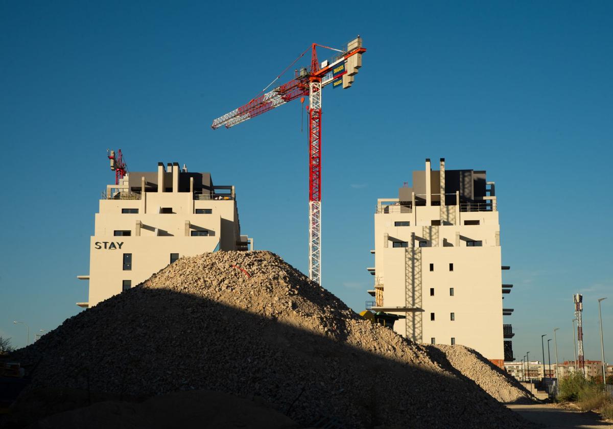 Una promoción de viviendas en construcción.