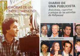 Portada de los libros 'Memorias de un cinéfilo sarnoso', de Gerardo Sánchez, y 'Diario de una publicista', de Teresa Figueroa.