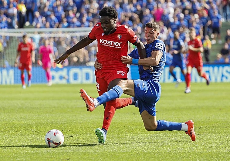 Osasuna rescata un empate ante un buen Getafe