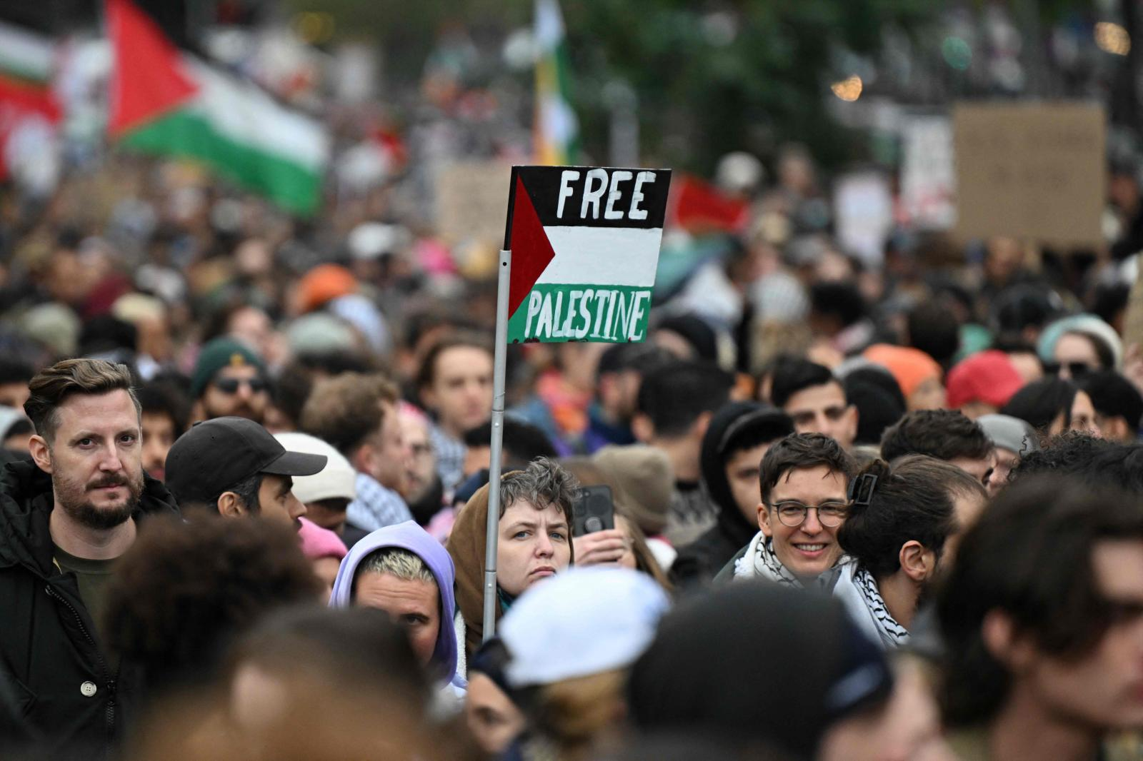 Manifestación en apoyo al pueblo palestino