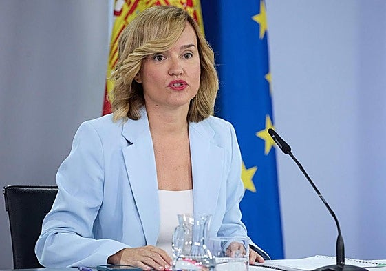 La ministra de Educación, Pilar Alegría.
