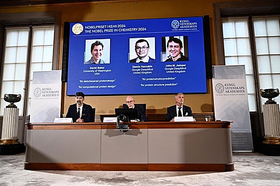 El Nobel de Química premia a dos investigadores de Google por «predecir la estructura de las proteínas»