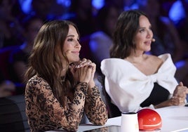 Paula Echevarría y Tamara Falcó, en un momento de 'Got Talent', el 'talent show' de Telecinco para la noche de los sábados.