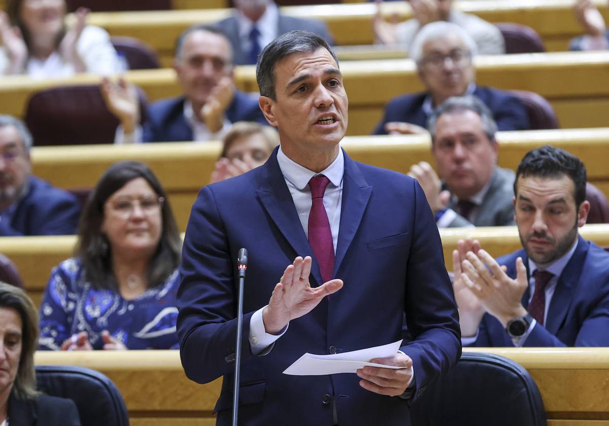 El presidente del Gobierno comparece en un pleno del Senado