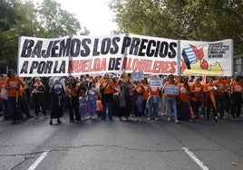 Imagen de la manifestación de este domingo en Madrid.