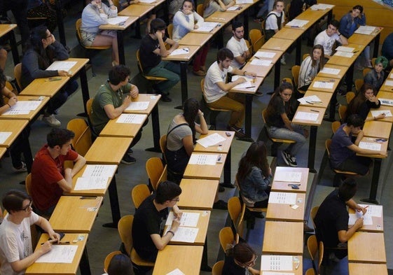 Prueba de acceso a la universidad el pasado año.