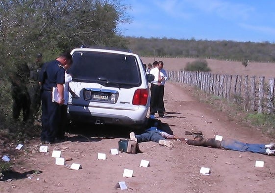 Cadáveres de miembros del cartel de Sinaloa en una imagen de archivo.