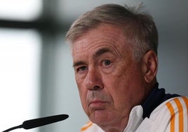 Carlo Ancelotti, durante la rueda de prensa previa al clásico.