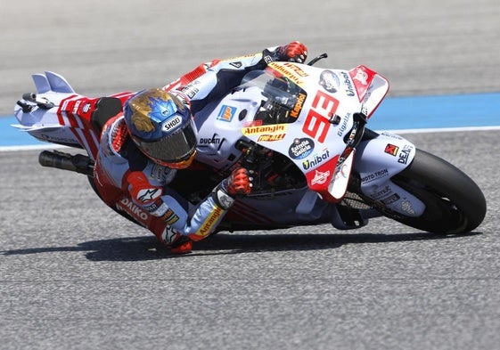 Marc Márquez, durante los entrenamientos del GP de Tailandia.