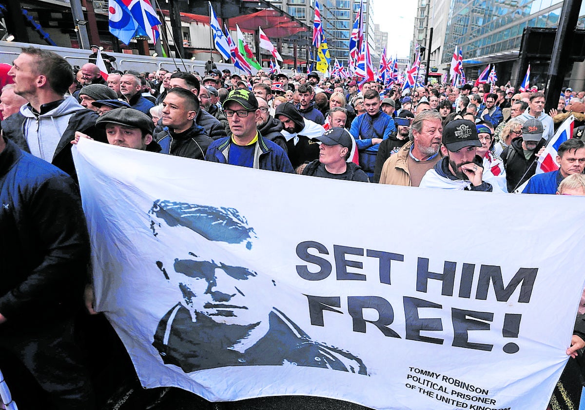 Imagen de la manifestación en las calles de Londres.