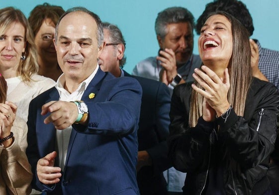 Jordi Turull y Miriam Nogueras en el congreo de Junts.