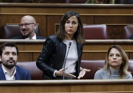 Ione Belarra durante la sesión de control al Gobierno del pasado miércoles en el Congreso.