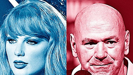 Taylor Swift, otra señora con gato, contra Dana White, experto en tíos duros
