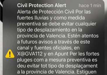 Un mensaje de alerta de la Generalitat que llegó muy tarde