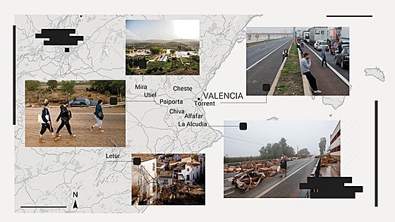 El mapa de destrucción de la DANA