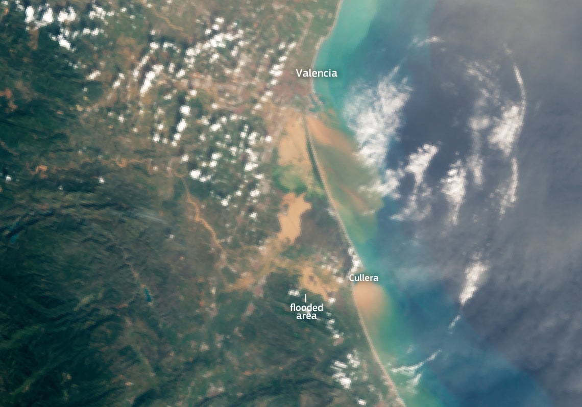 Imagen después - Maps | Satellite data suggests 230,000 people affected by 'Dana' disaster in Spain