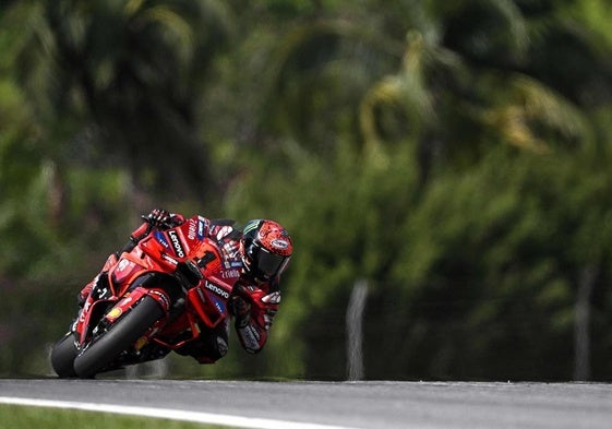 Pecco Bagnaia, durante los ensayos libres del GP de Malasia.