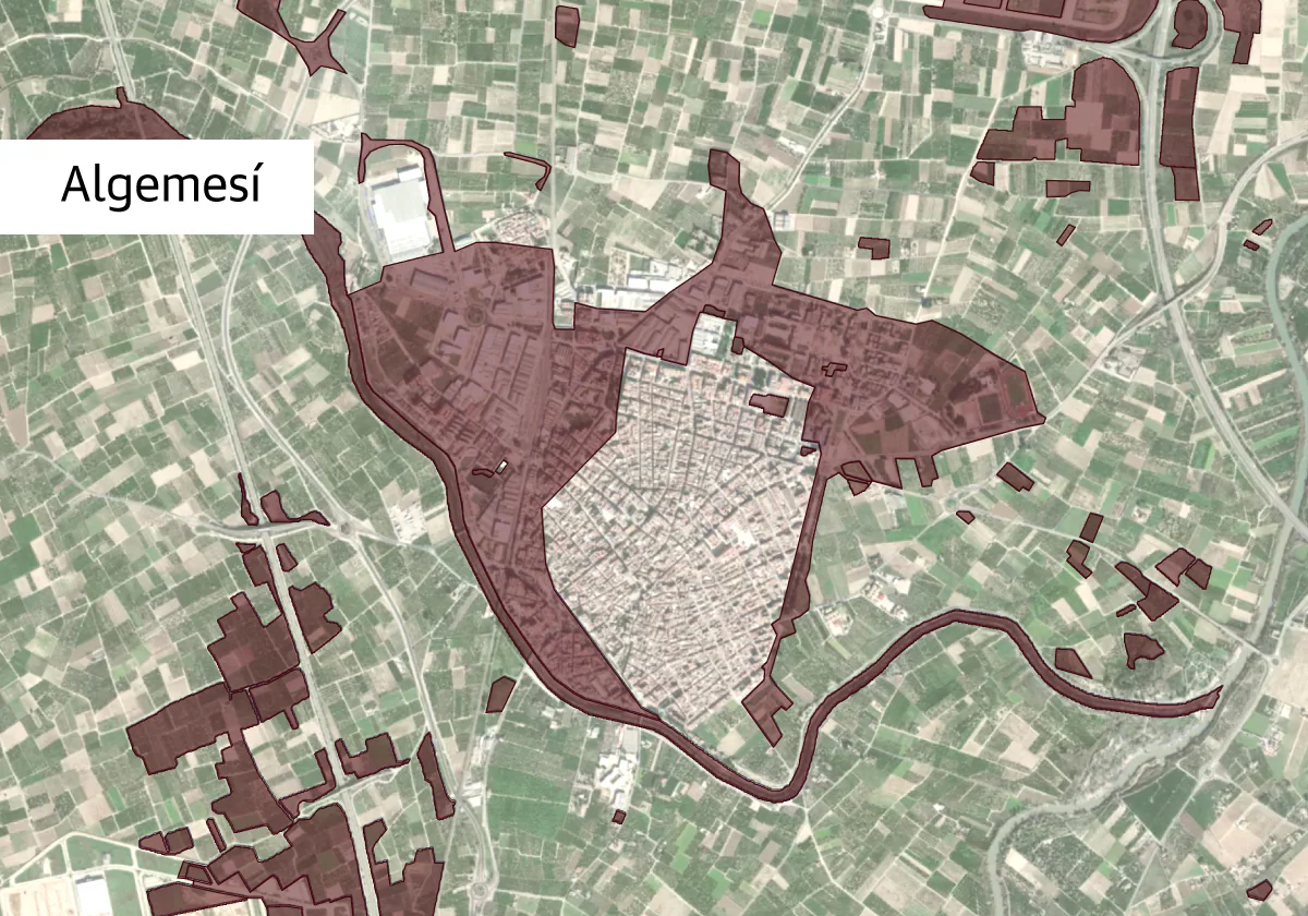 Los mapas que muestran la devastación de la inundación de la DANA