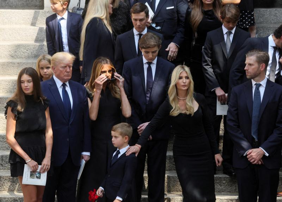 Trump junto al resto de su familia