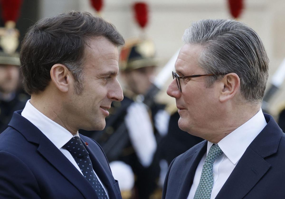 Starmer y Macron, durante un encuentro en París.