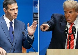 Pedro Sánchez y Donald Trump, durante la cumbre la OTAN.