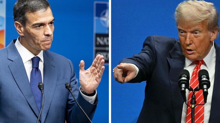 Pedro Sánchez y Donald Trump, durante la cumbre la OTAN.