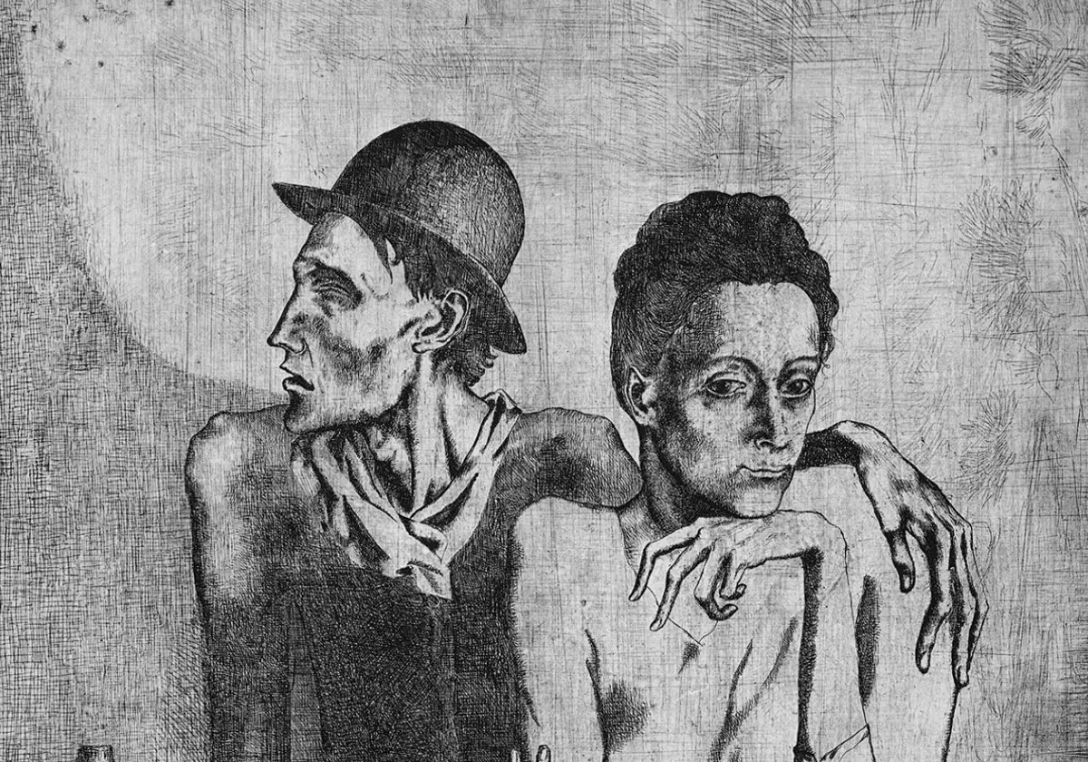 'La comida frugal', obra maestra de Picasso en el arte del grabado.