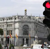 Fachada principal del Banco de España en Madrid.