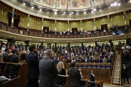 El Congreso guarda un minuto de silencio en recuerdo de los 222 fallecidos por la dana