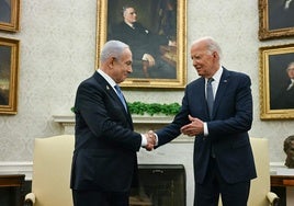 Benjamín Netanyahu y Joe Biden, en una reunión en Estados Unidos.