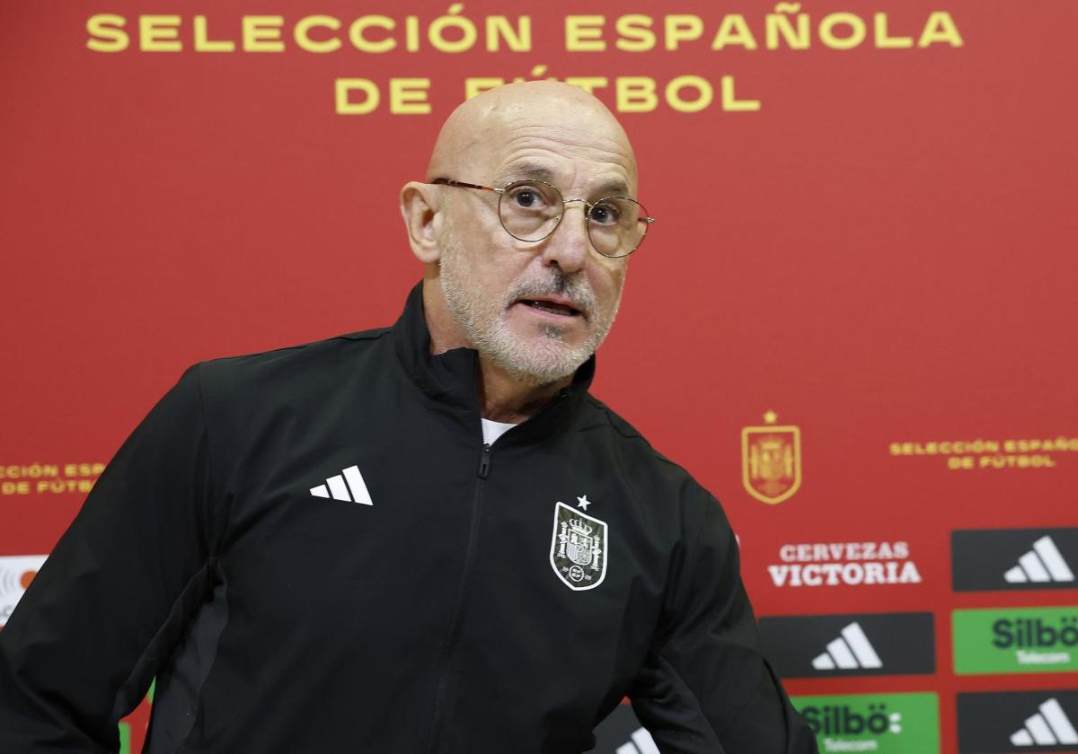 Luis de la Fuente, en rueda de prensa.