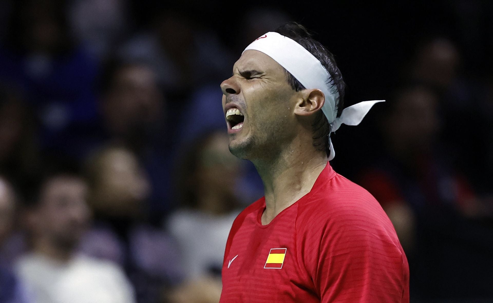 Rafa Nadal se lamenta tras perder un punto ante Botic van de Zandschulp.