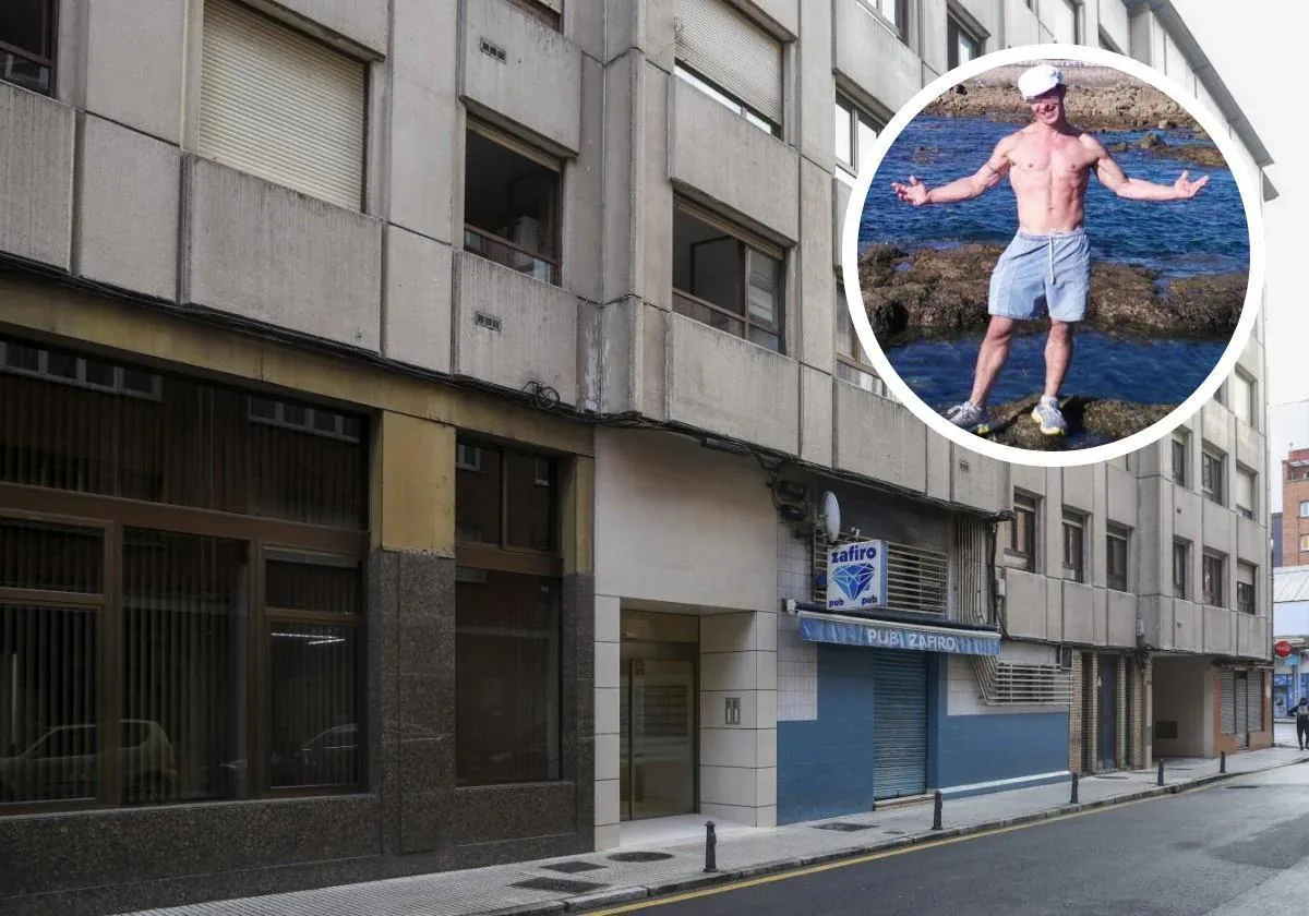 Edificio de la calle Ribadesella de Gijón en el que fue detenido el acusado de violar a una menor en Somió. En pequeño, el detenido por los hechos.