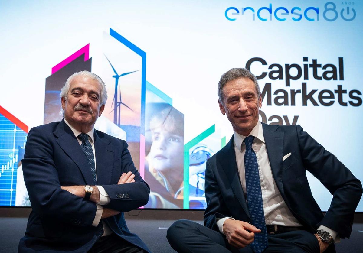 El consejero delegado de Endesa, José Bogas, y el director general económico-financiero, Marco Palermo.