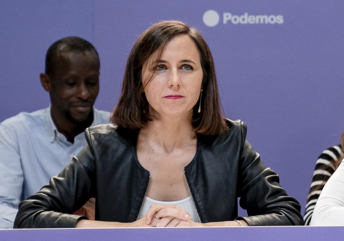 La secretaria general de Podemos, Ione Belarra durante una reunión del Consejo Ciudadano Estatal de Podemos en mayo