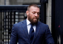 Conor McGregor el 19 de noviembre cuando llega a los juzgados irlandeses.