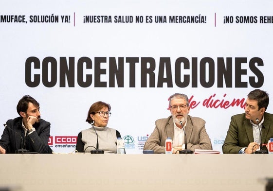 Rueda de prensa sobre el concierto sanitario de Muface.