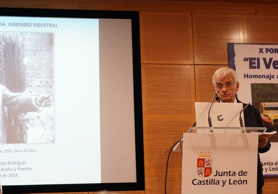 Ignacio Diaz Caneja disertó sobre la figura de Rodríguez Zarrazina (foto F. Borrego)